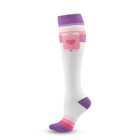 Compression Stockings Athletic Socks Compression Socks (Specification: White Background Love/SorM)
