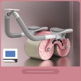 Abdominal Wheel Automatic Rebound AB Roller Abdominal Wheel Elbow Support Men And Women Belly Slimming Belly Fitness Equipment (Specification: Pink High Luxury Style)
