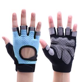 Fitness Gloves Men And Women Dumbbell Equipment Horizontal Bar Exercise Wristband (Specification: Blue/XL)