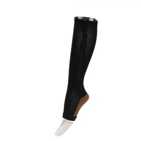 Sports Toe Pressure Compression Compression Socks (Specification: Copper Black/SM)