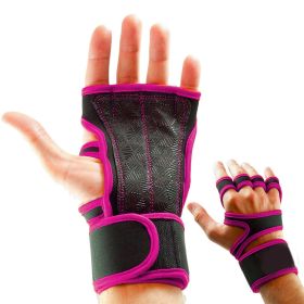 Gym Dumbbell Equipment Sports Gloves (Specification: Rose Red/XL)
