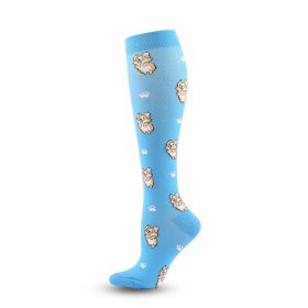 Compression Stockings Athletic Socks Compression Socks (Specification: Blue Puppy/SorM)