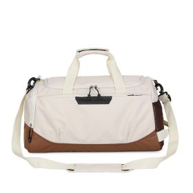 New Large Capacity Dry Wet Separation Gym Bag Men's And Women's Sports Bags (Specification: White)