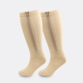 Compression Compression Stockings Compression Socks Fitness Cycling Fat Socks (Specification: Skin Color Toe Cover/4XL)