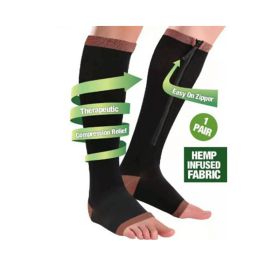 Sports Toe Pressure Compression Compression Socks (Specification: Black Plus Red/SM)